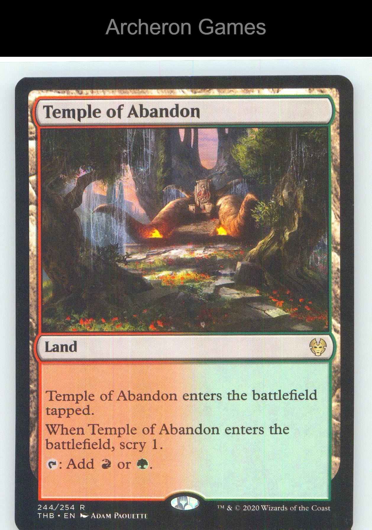 Temple of Abandon THB 244 R MTG Card NM/EX+