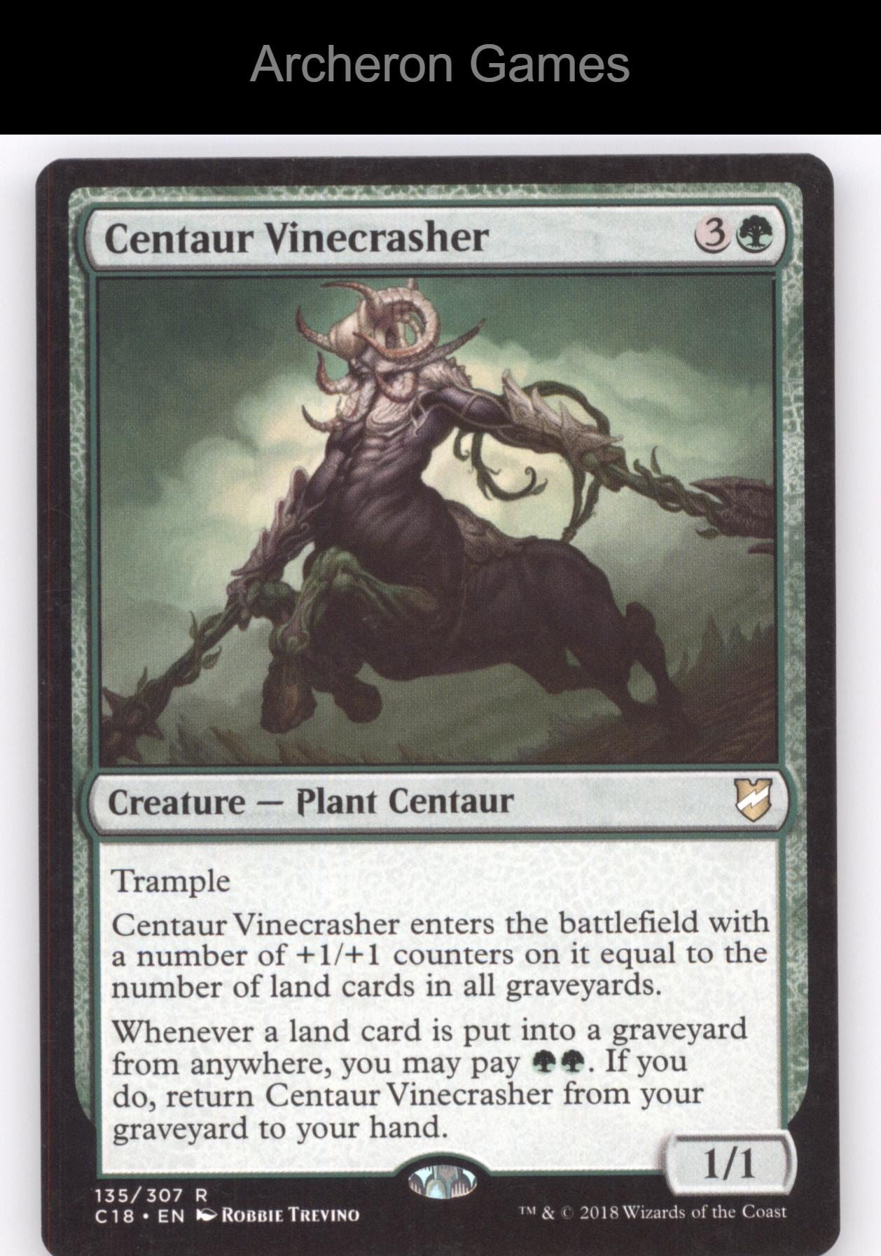 Centaur Vinecrasher 135 R MTG Card Commander 2018
