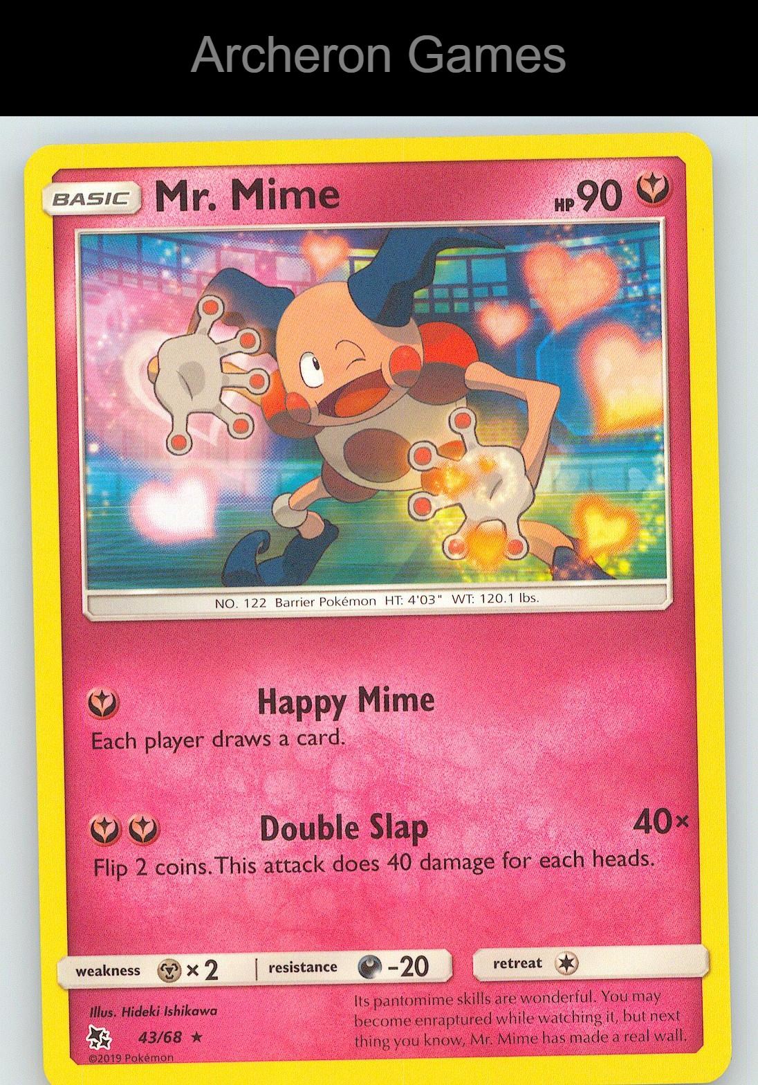 Pokemon Card Mr. Mime HIF 43/68 R Hidden Fates