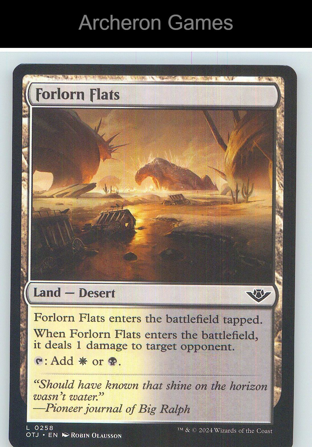 Forlorn Flats OTJ 258 Land MTG Card NM/EX+