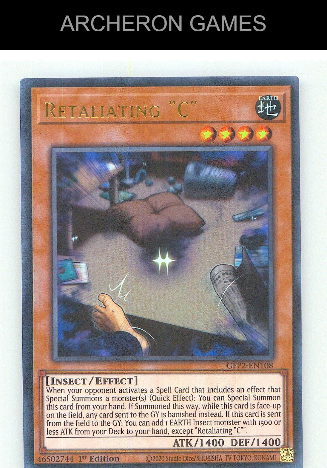 Retaliating "C" Ultra Rare YUGIOH Card 1st Edition