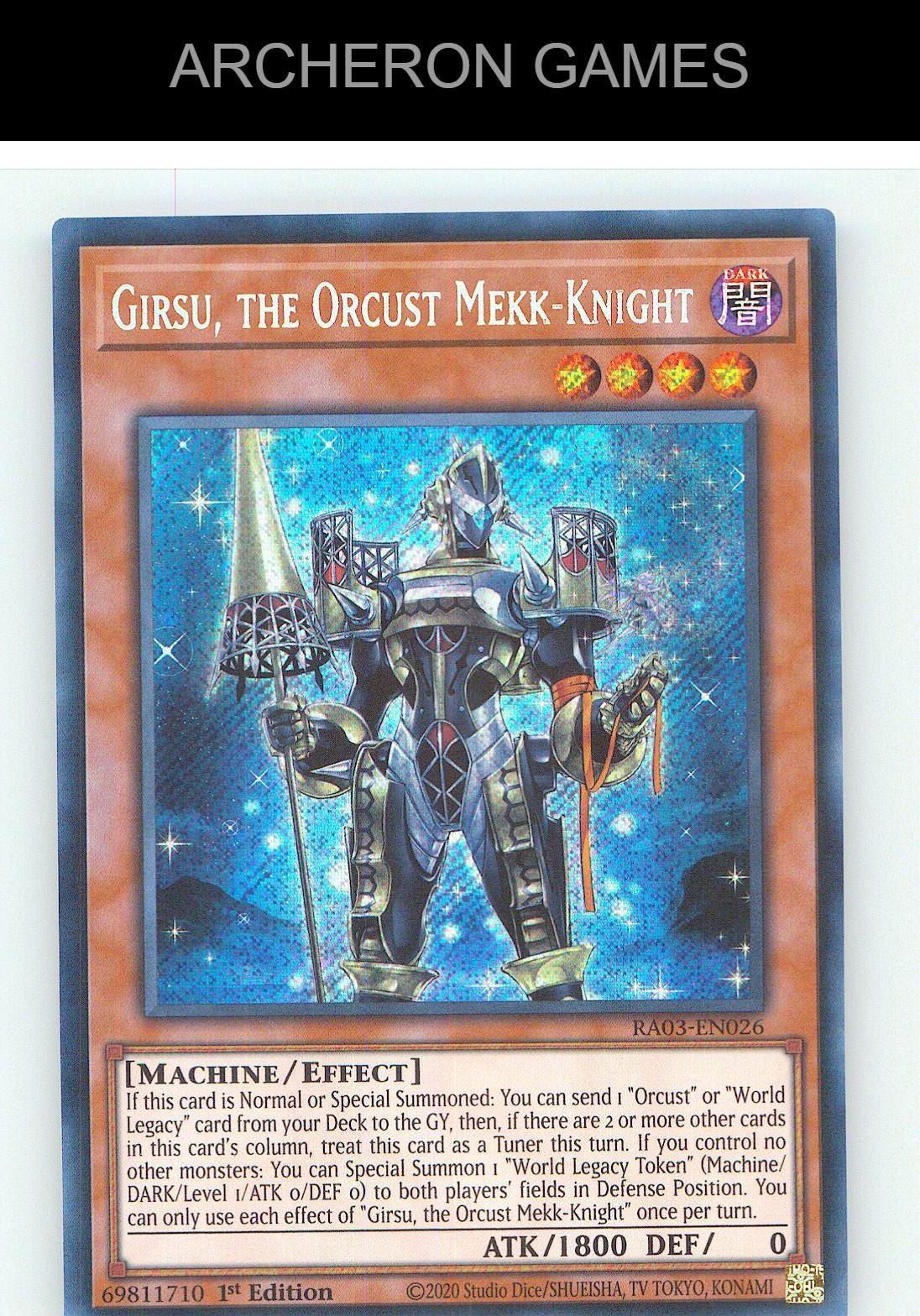 Girsu, the Orcust Mekk-Knight (Secret Rare) SEC YUGIOH Card 1st Edition
