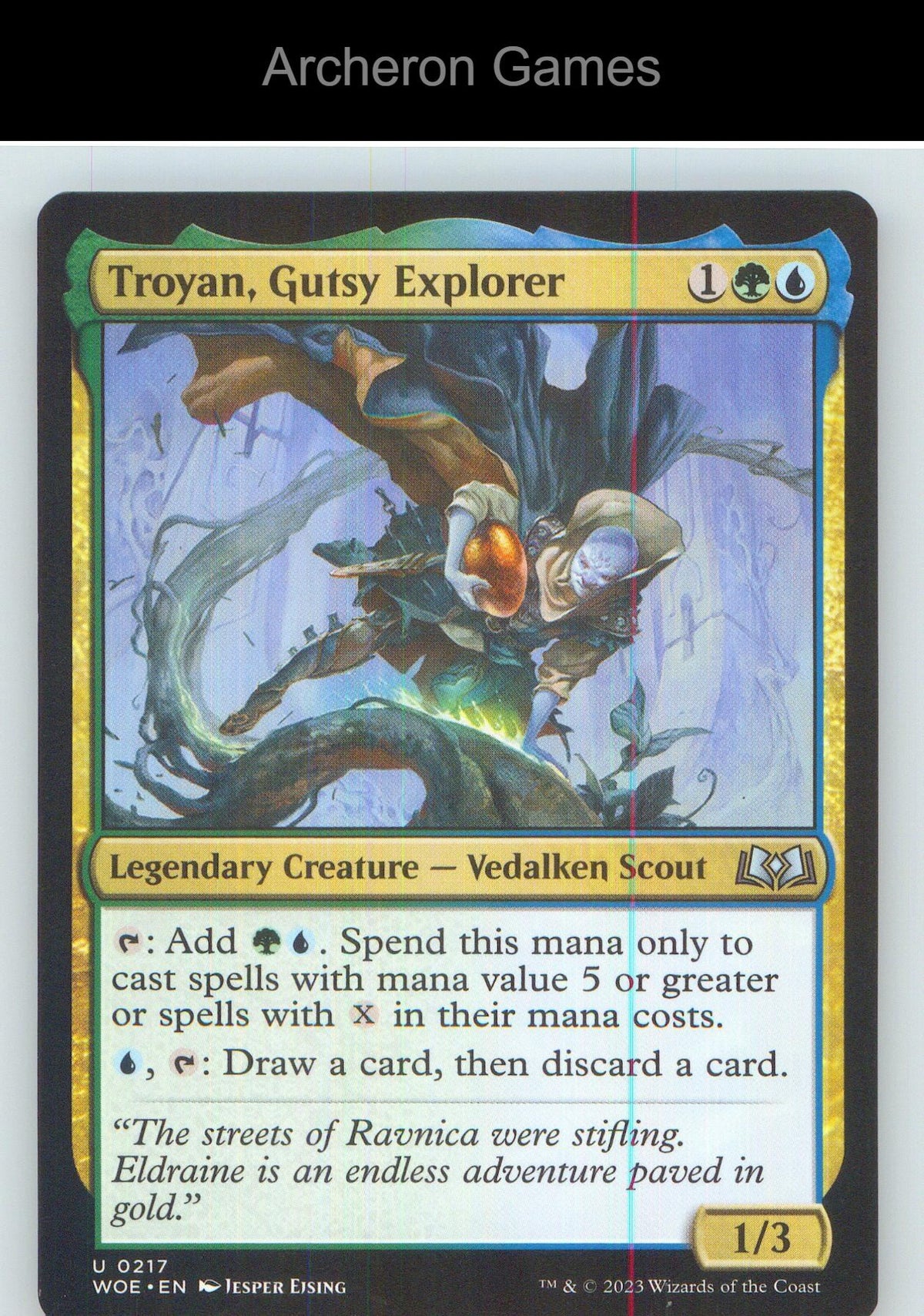 Troyan, Gutsy Explorer WOE 217 UC MTG Card NM/EX+