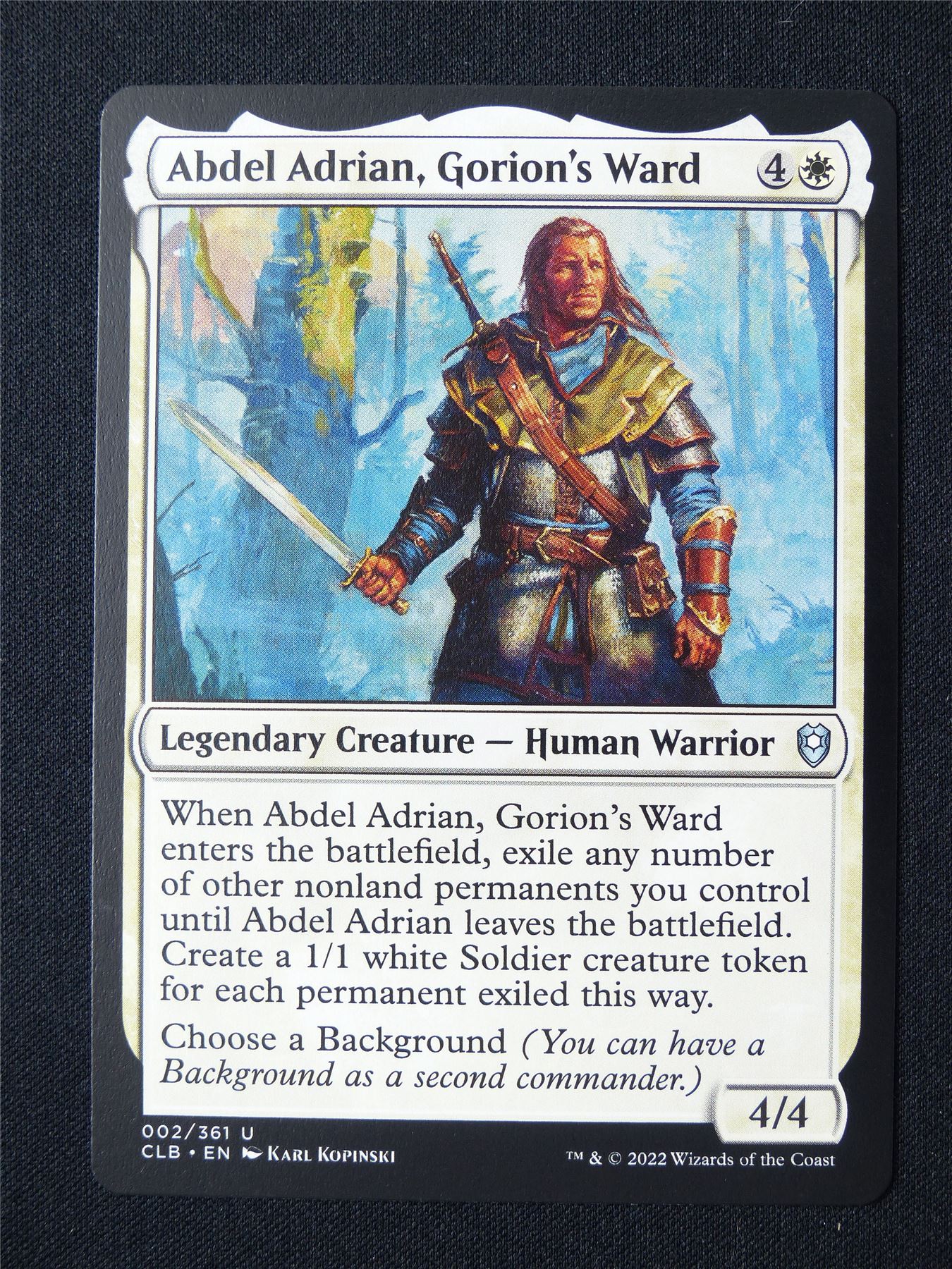 Abdel Adrian Gorion's Ward - CLB - Mtg Card #3FR