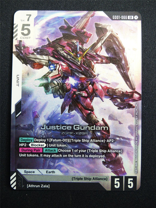 Justice Gundam GD01-066 LR Foil - Gundam Card #3JU
