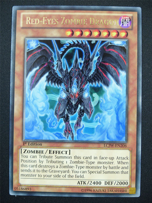 Red-Eyes Zombie Dragon LCJW Rare - 1st ed Yugioh Card #5JD