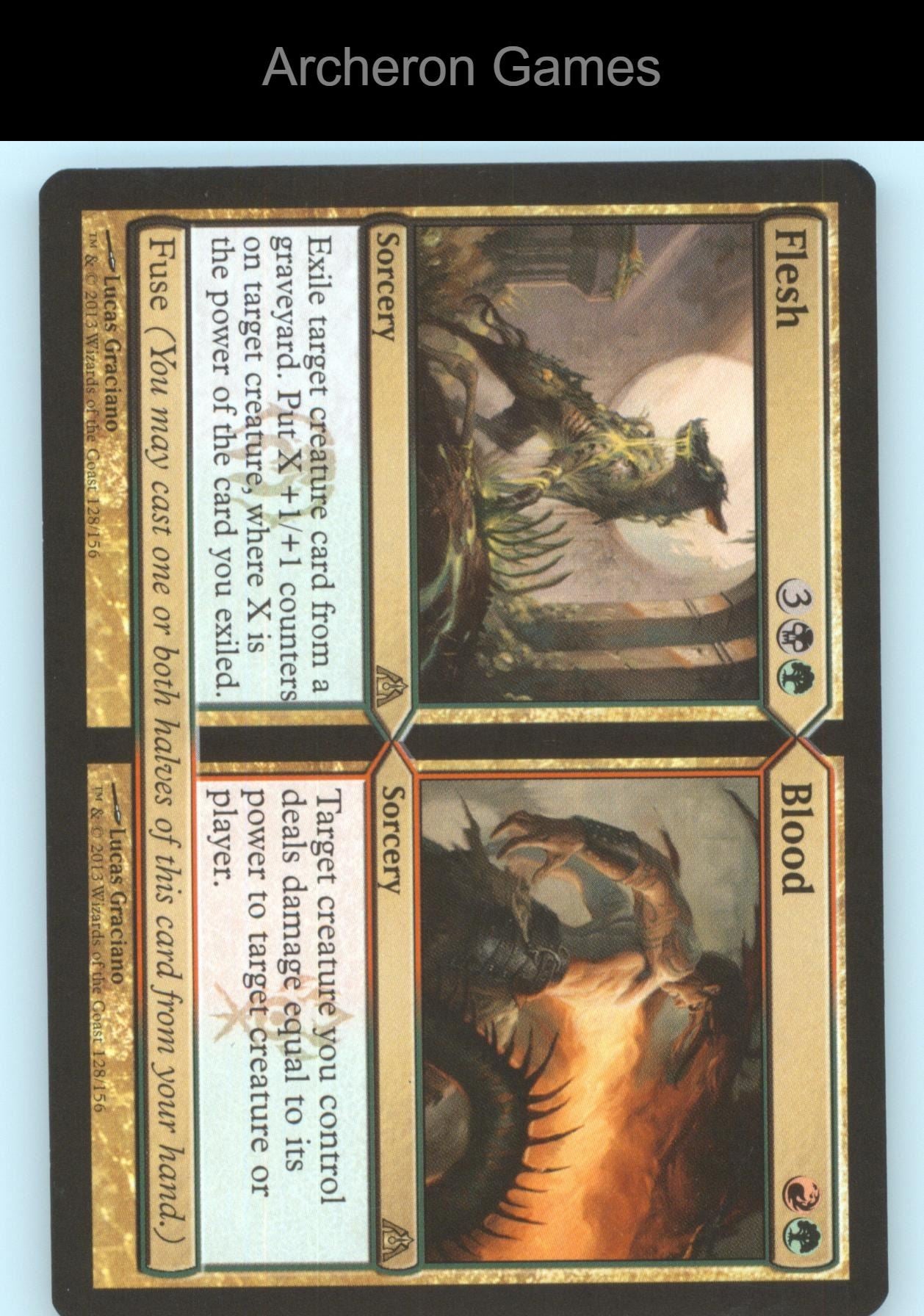 Flesh // Blood 128 R MTG Card Dragon's Maze