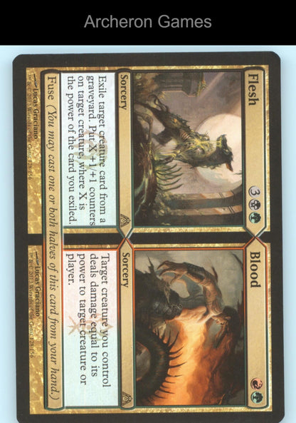 Flesh // Blood 128 R MTG Card Dragon's Maze