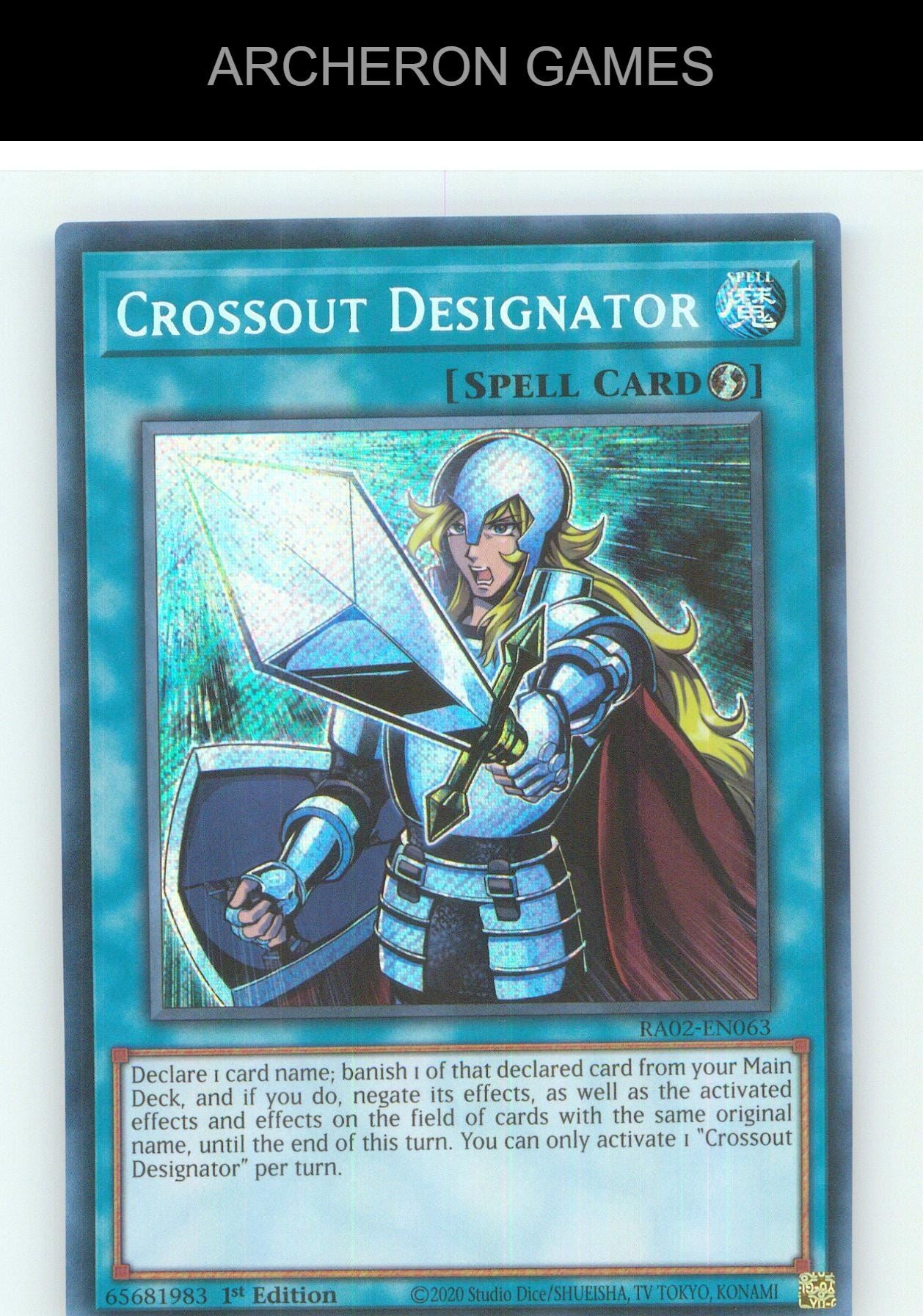 Crossout Designator (Secret Rare) SEC YUGIOH Card 1st Edition