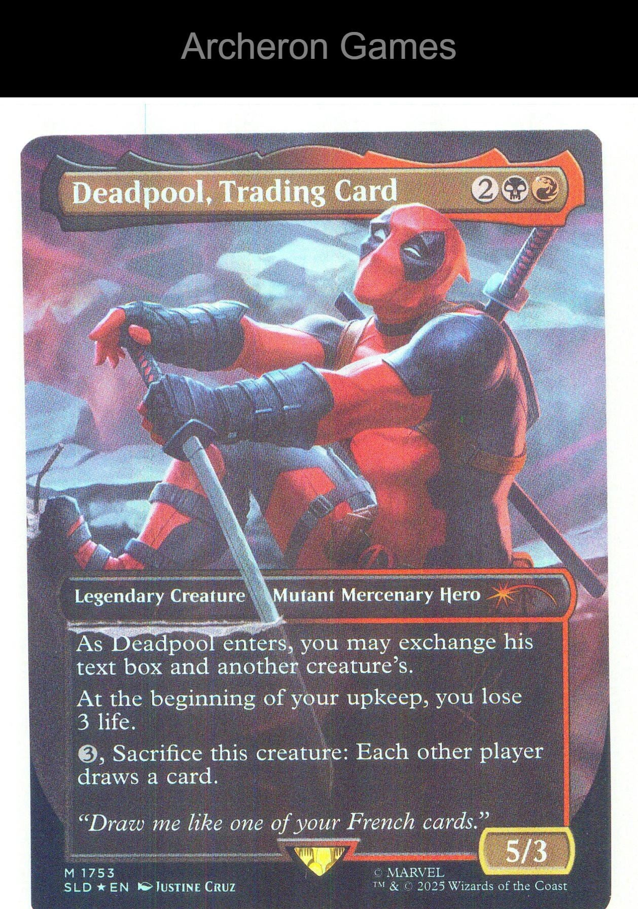 Deadpool, Trading Card (1753) SLD 1753 Mythic MTG Card NM/EX+