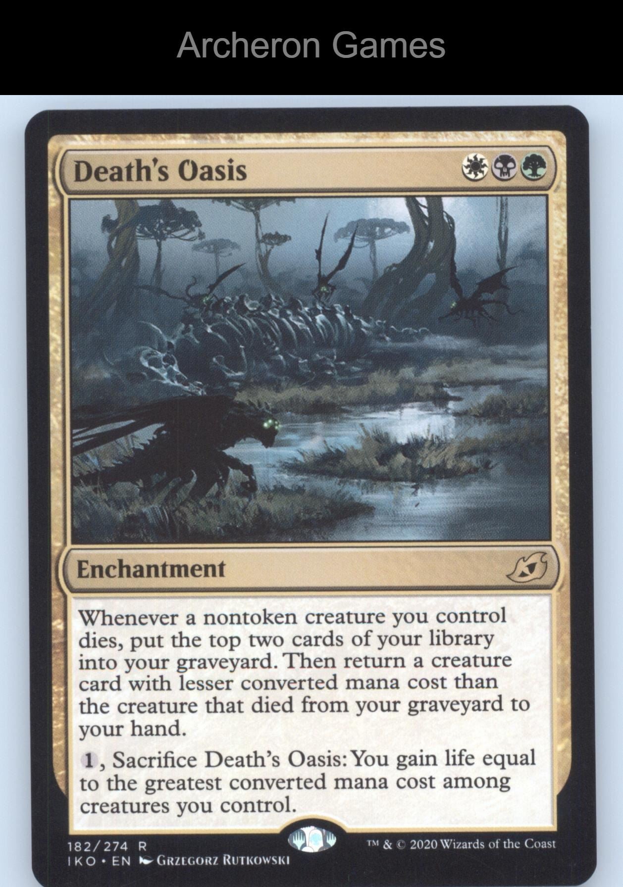 Death's Oasis 182 R MTG Card Ikoria: Lair of Behemoths