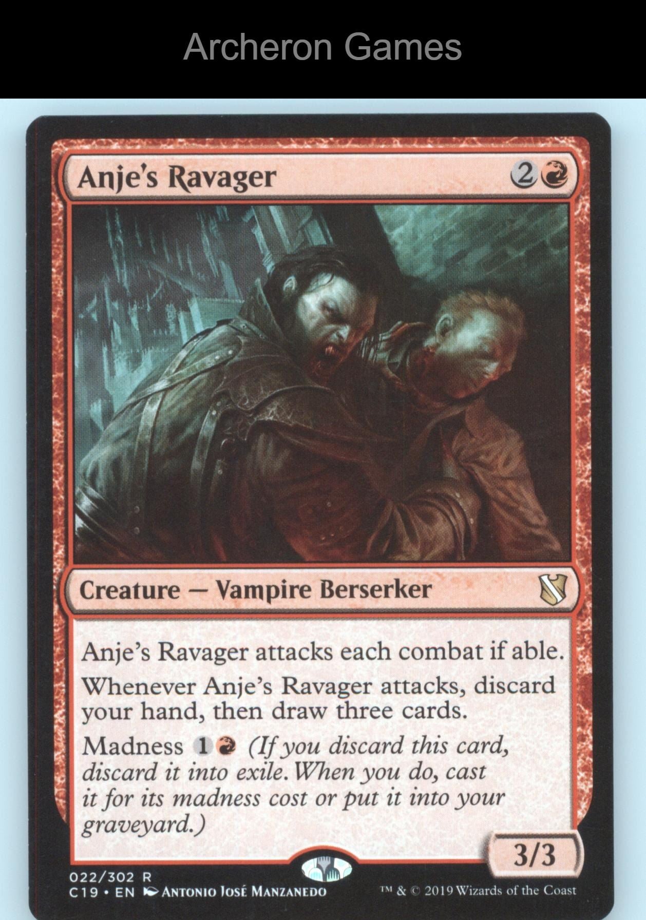 Anje's Ravager 22 R MTG Card Commander 2019