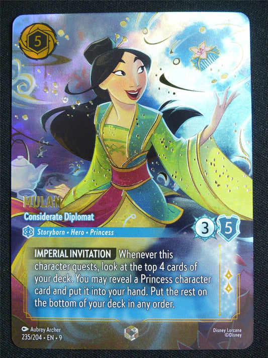 Mulan Considerate Diplomat 235/204 Enchanted Foil - Lorcana Card #4ZE