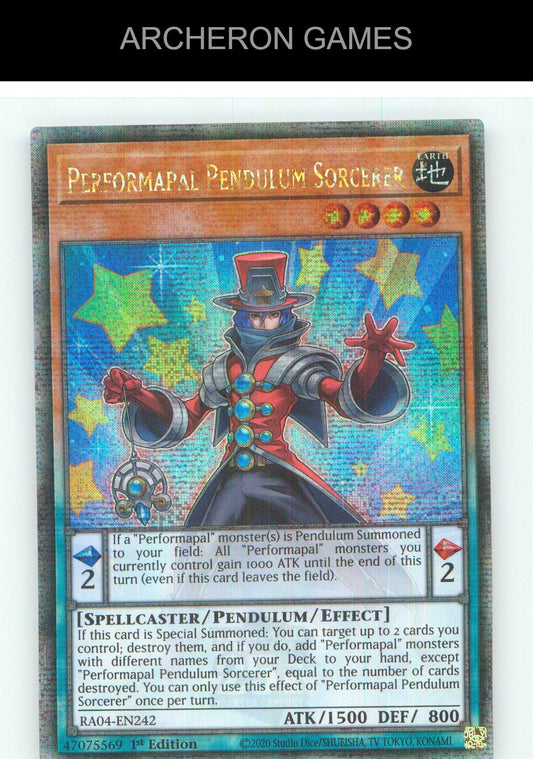 Performapal Pendulum Sorcerer (Quarter Century Secret Rare) YUGIOH 1st Edition