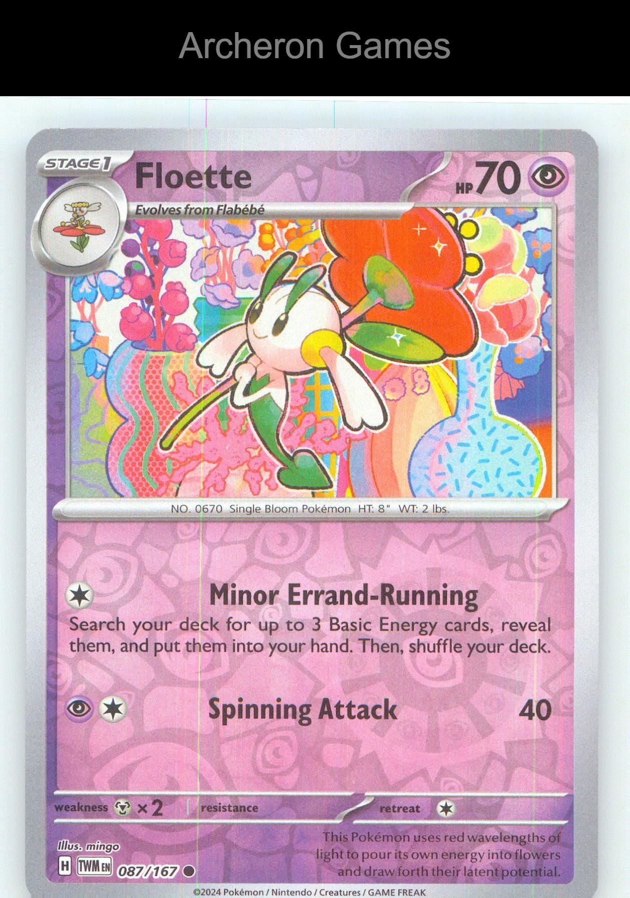 Pokemon Card Floette TWM 087/167 C Twilight Masquerade Reverse Holo