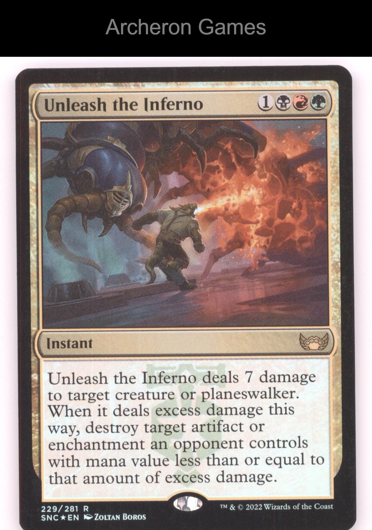 Unleash the Inferno 229 R MTG Card Streets of New Capenna