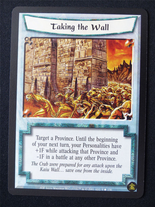 Taking the Wall - AOF - Legend of the Five Rings L5R Card #11M