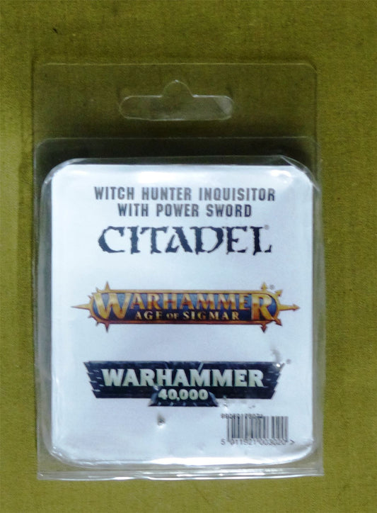 Classic Metal Witch Hunter Inquisitor with Power Sword Blister - Warhammer 40K #1T0