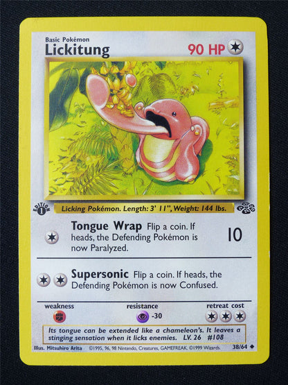 Lickitung 38/64 1st Edition Jungle LP - Pokemon Card #HM