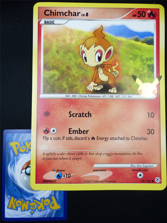 Chimchar 76/130 25th Anniversary Promo - Jumbo Pokemon Card #38E