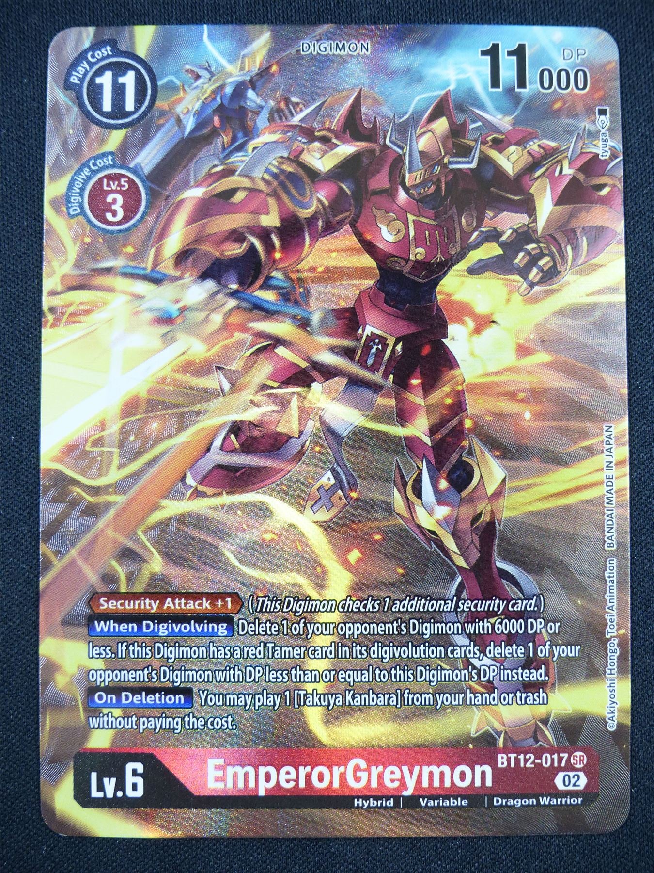 EmperorGreymon BT12-017 SR alt art - Digimon Card #KC