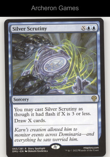 Silver Scrutiny 65 R MTG Card Promo Pack: Dominaria United