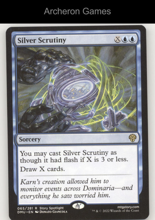 Silver Scrutiny 65 R MTG Card Promo Pack: Dominaria United