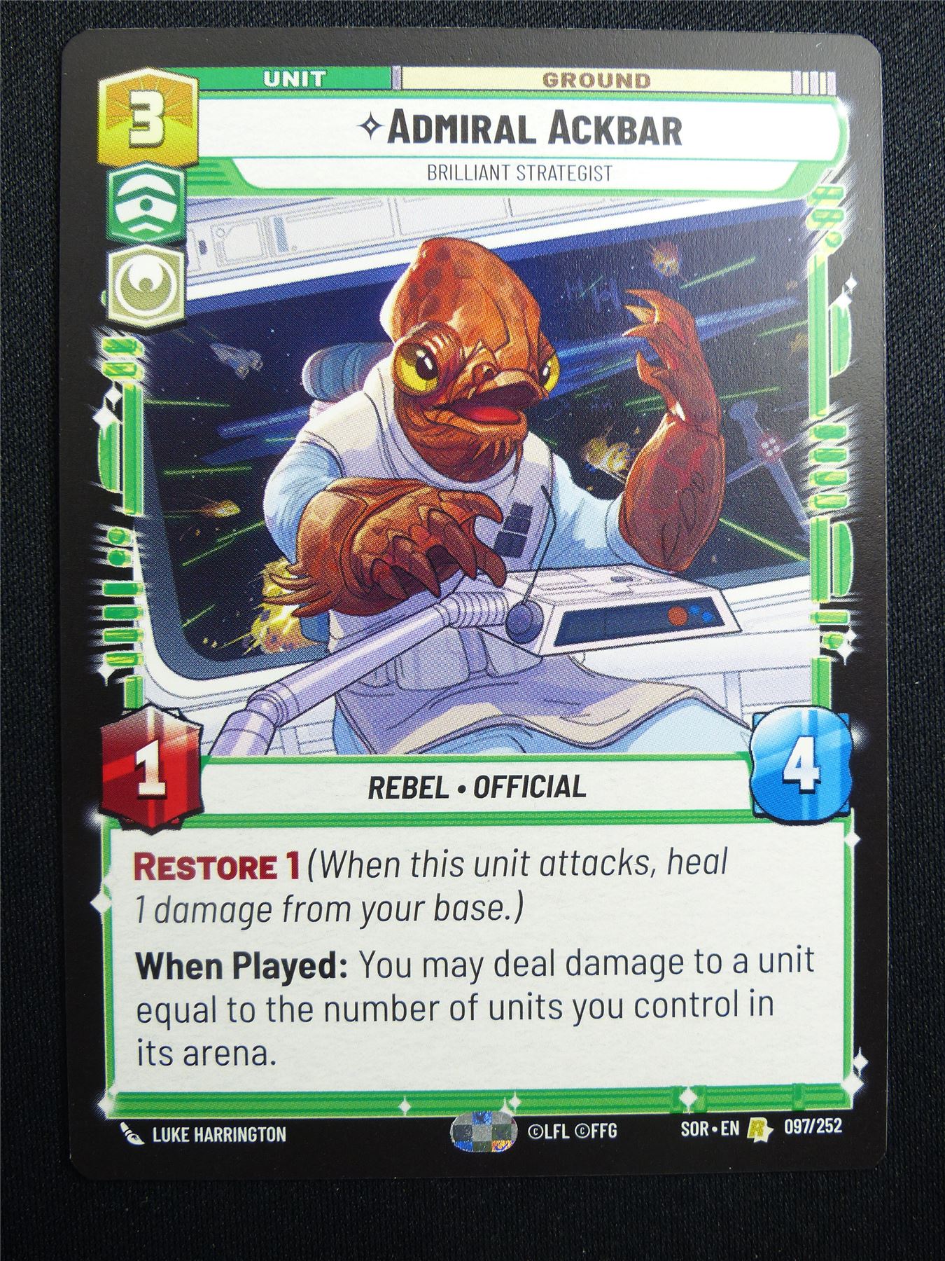 Admiral Ackbar 097/252 - Star Wars Unlimited Card #4J1