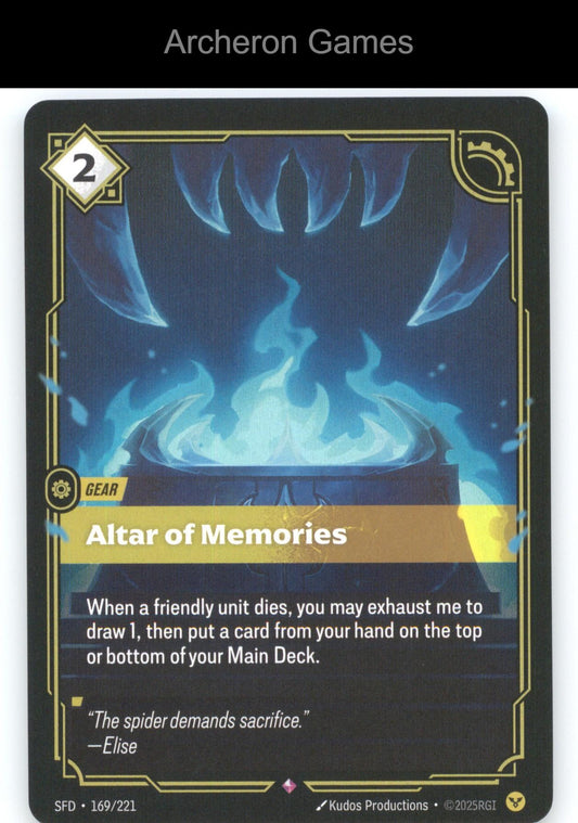 Altar of Memories SFD 169/221 R  Card Spiritforged