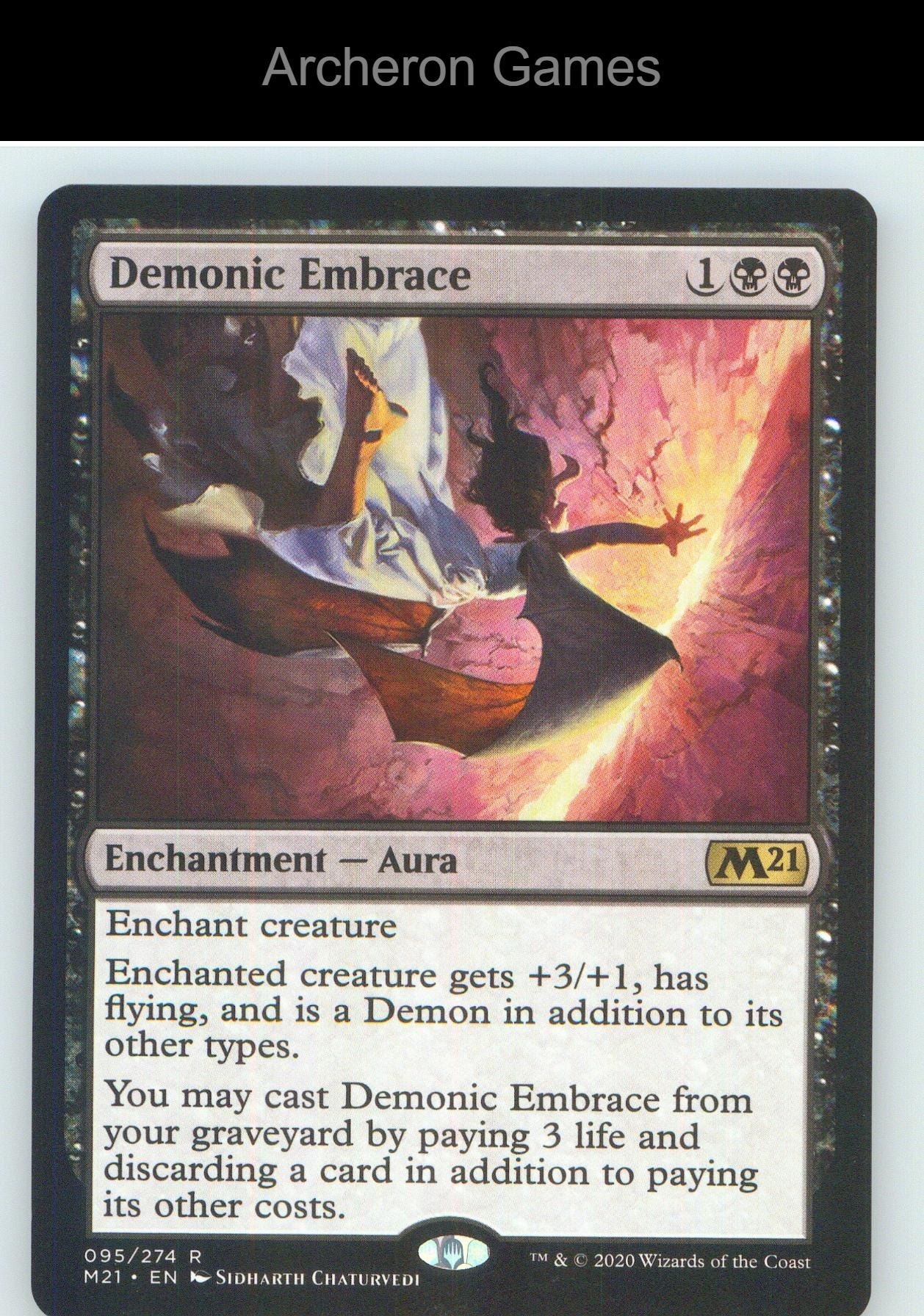 Demonic Embrace M21 95 R MTG Card NM/EX+