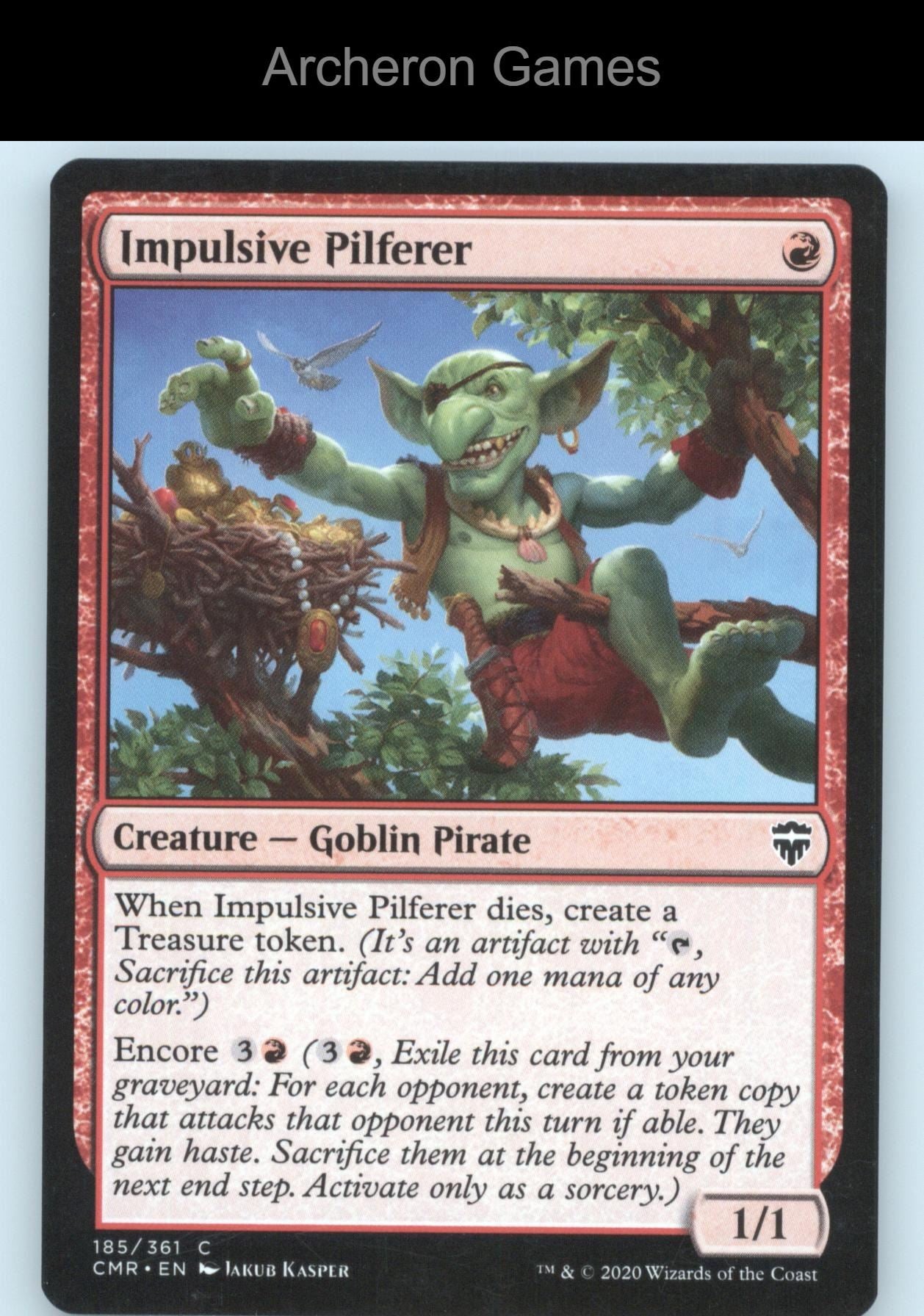 Impulsive Pilferer 185 C MTG Card Commander Legends