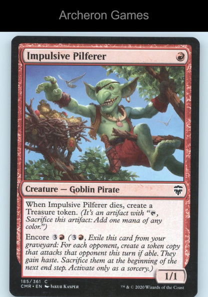 Impulsive Pilferer 185 C MTG Card Commander Legends