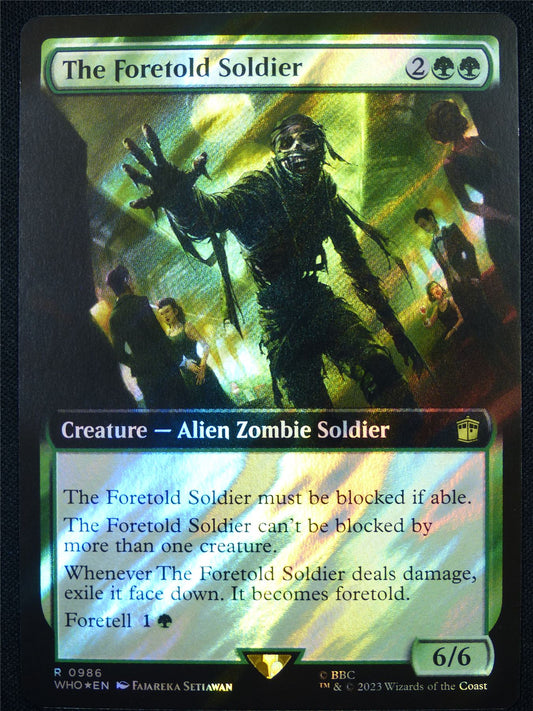 The Foretold Soldier Extended Surge Foil - WHO - Mtg Card #8Q