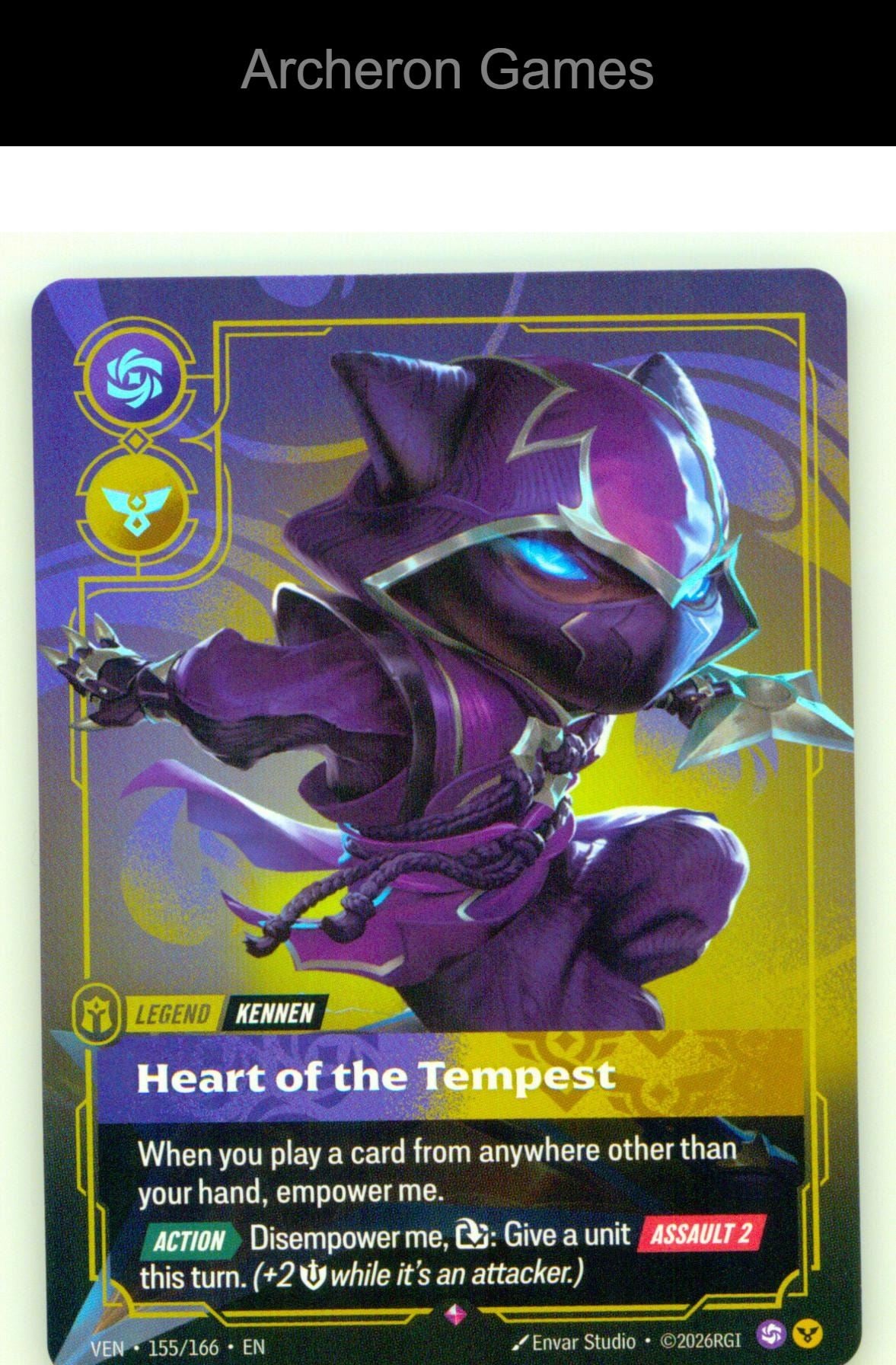 Yordle, Kennen - Heart of the Tempest VEN 155/166 R Vendetta Riftbound Card