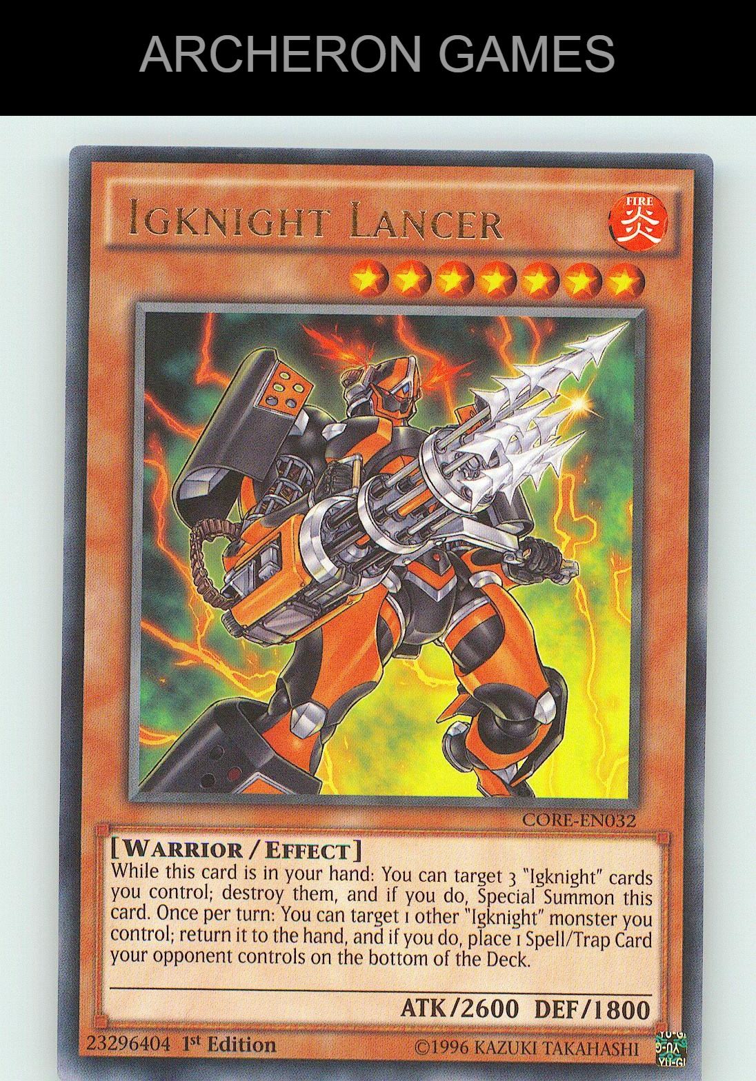 Igknight Lancer R YUGIOH Card Unlimited