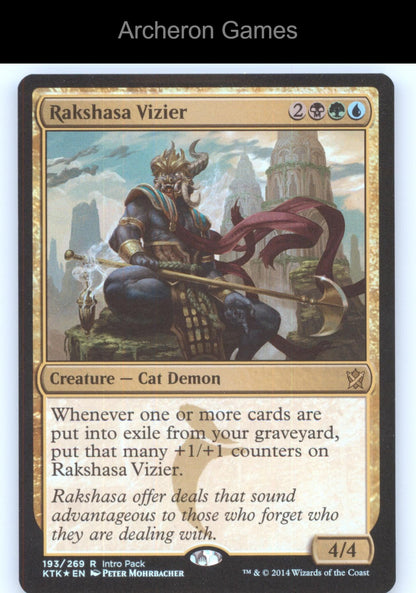 Rakshasa Vizier 193 R MTG Card Unique and Miscellaneous Promos