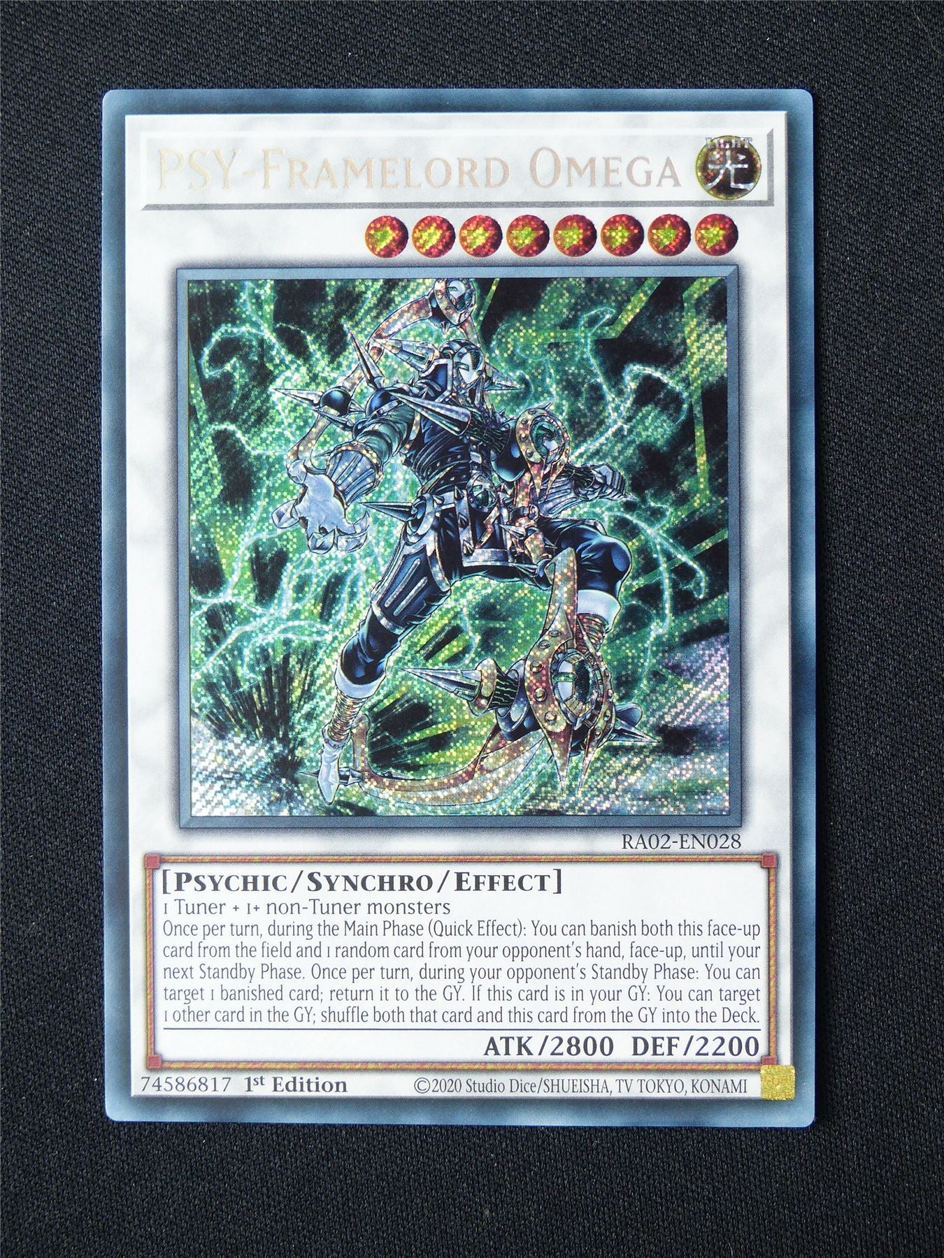 Psy-Framelord Omega RA02 Secret Rare - 1st ed Yugioh Card #3RG