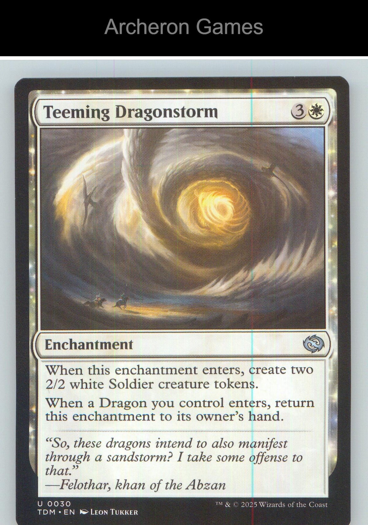 Teeming Dragonstorm TDM 30 UC MTG Card NM/EX+