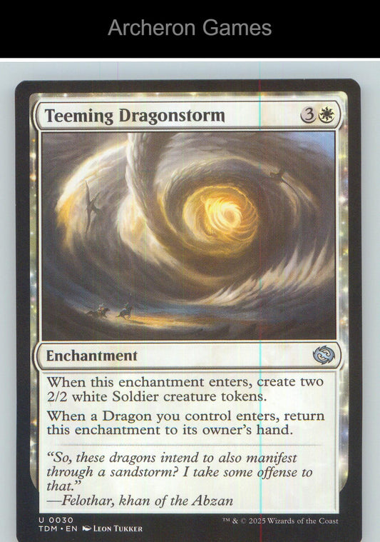 Teeming Dragonstorm TDM 30 UC MTG Card NM/EX+