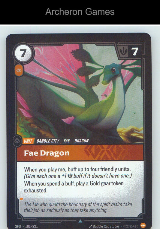 Fae Dragon SFD 101/221 UC Spiritforged Riftbound Card