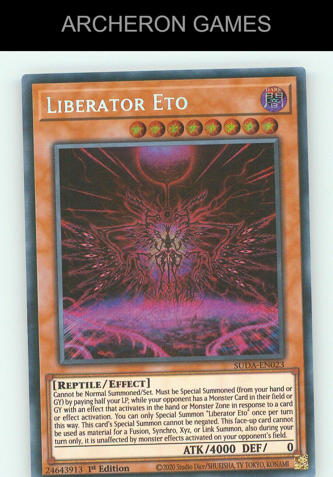 Liberator Eto (Quarter Century Secret Rare) YUGIOH Card 1st Edition