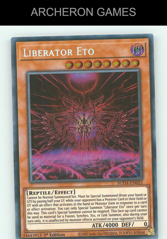 Liberator Eto (Quarter Century Secret Rare) YUGIOH Card 1st Edition