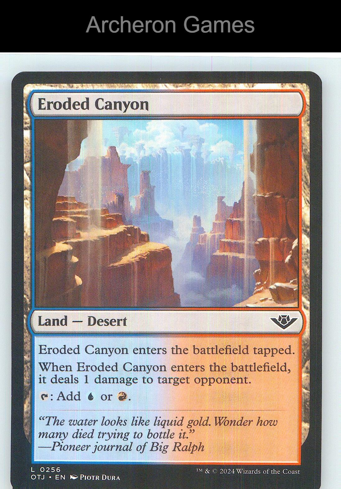 Eroded Canyon OTJ 256 Land MTG Card NM/EX+