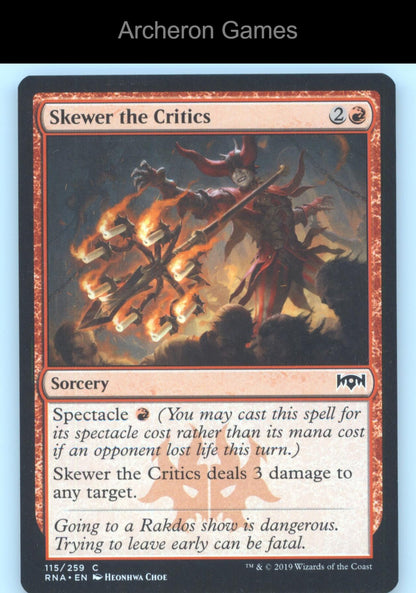 Skewer the Critics 115 C MTG Card Ravnica Allegiance