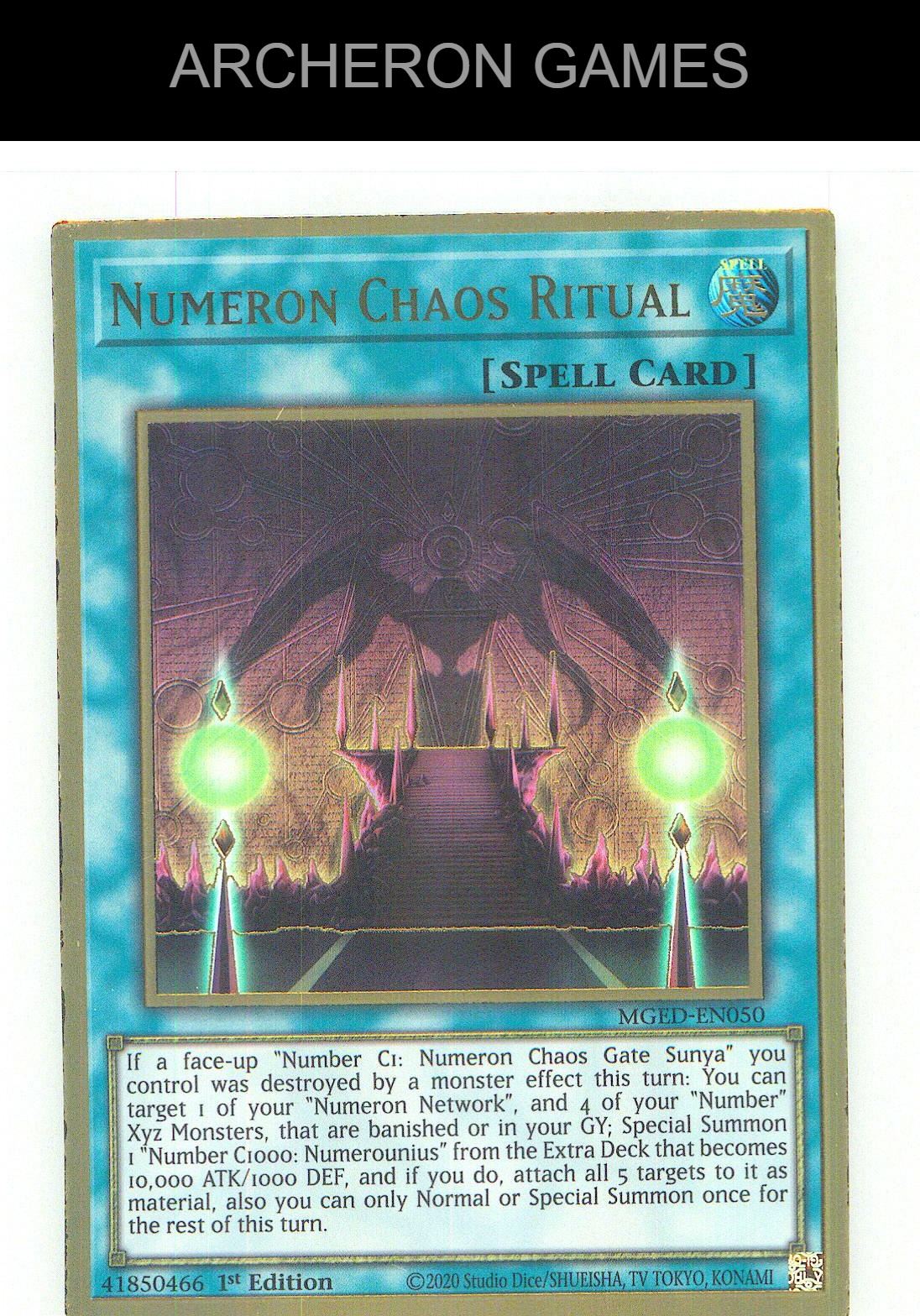 Numeron Chaos Ritual Premium Gold Rare YUGIOH Card 1st Edition