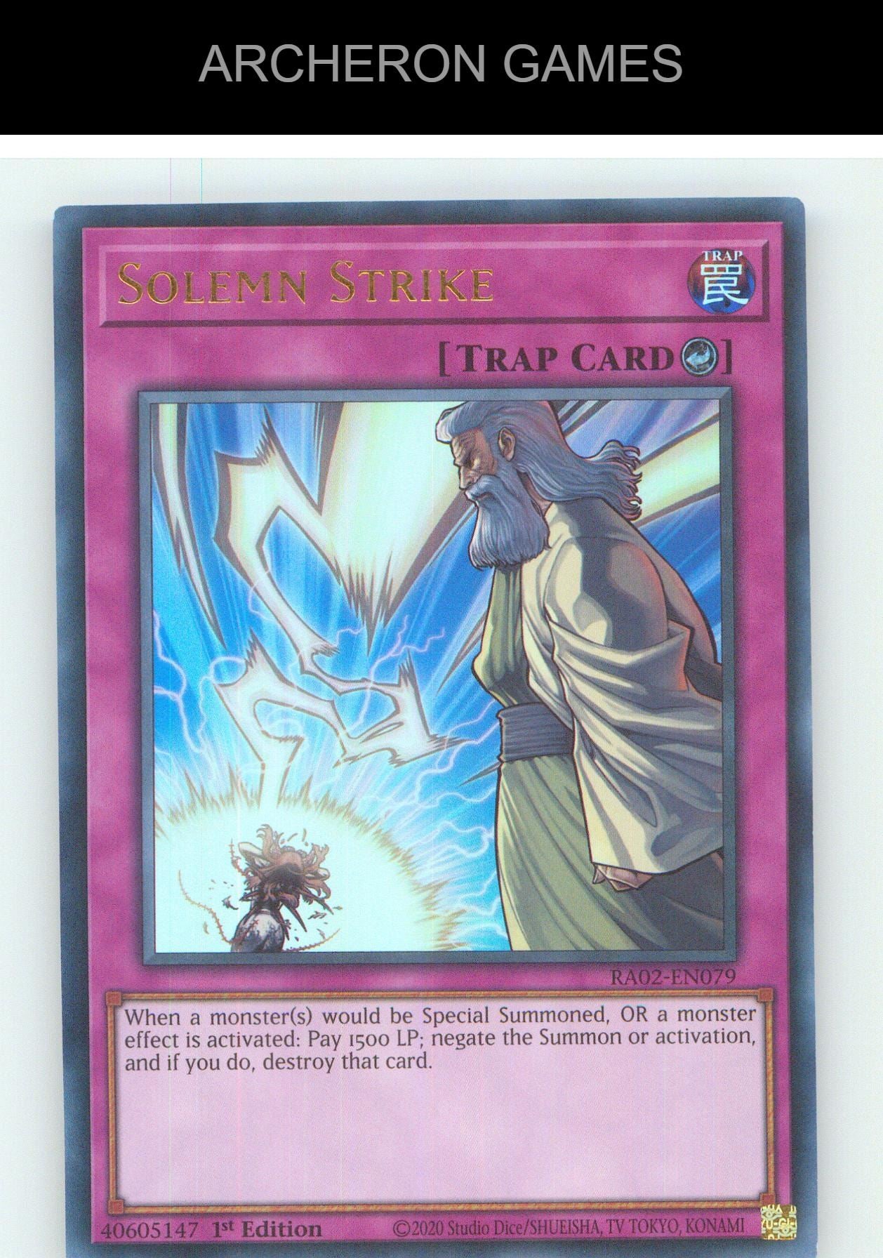 Solemn Strike (UR) UR YUGIOH Card 1st Edition