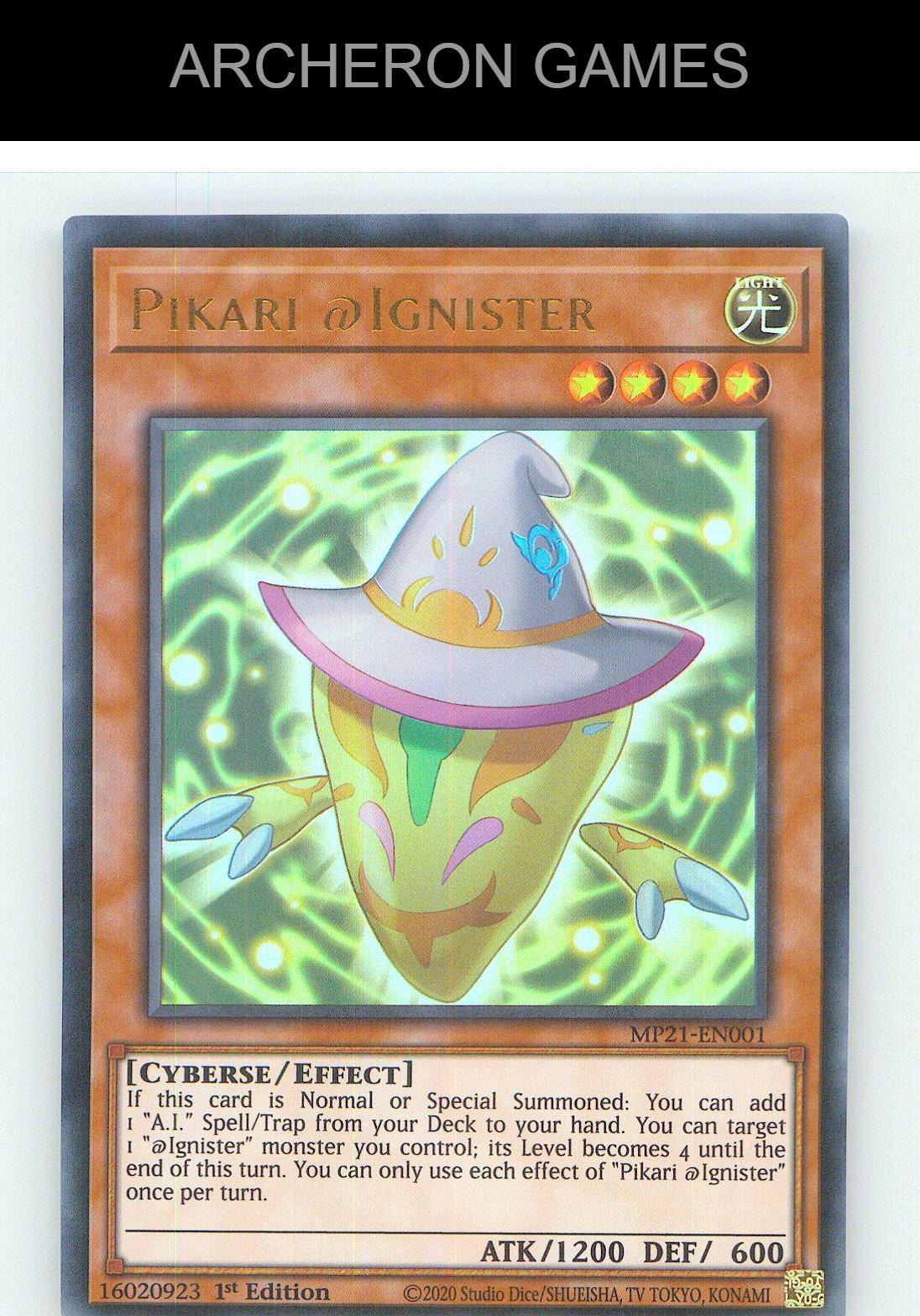 Pikari @Ignister Ultra Rare YUGIOH Card 1st Edition