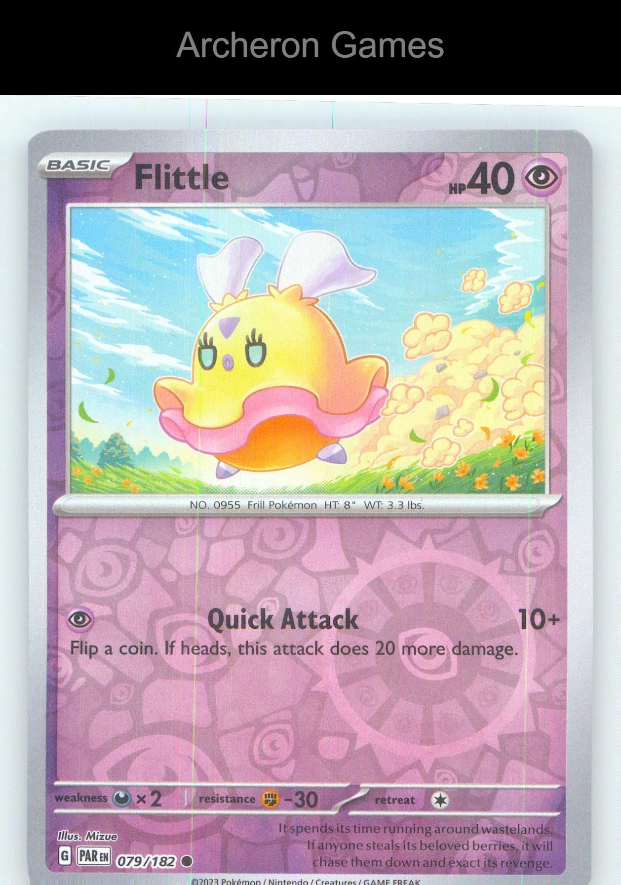 Pokemon Card Flittle PAR 079/182 C Paradox Rift Reverse Holo