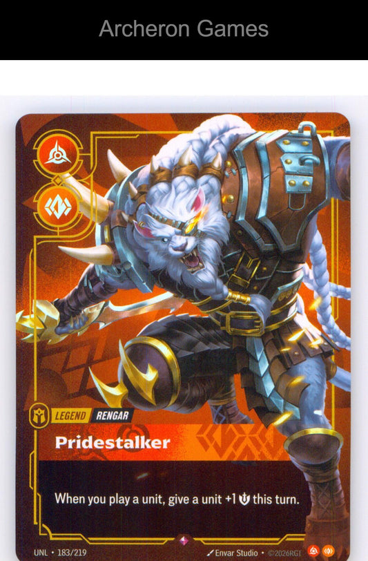 Rengar - Pridestalker UNL 183/219 R Unleashed Riftbound Card