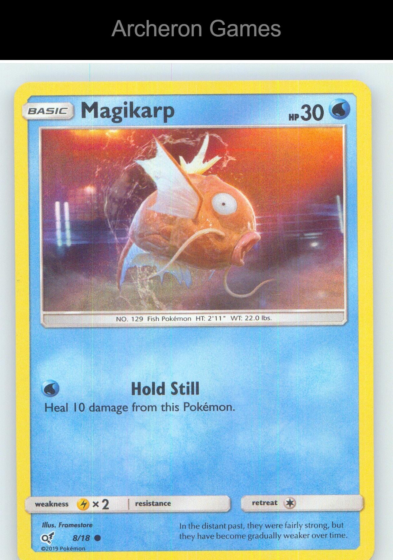 Pokemon Card Magikarp DET 8/18 C Detective Pikachu Holo
